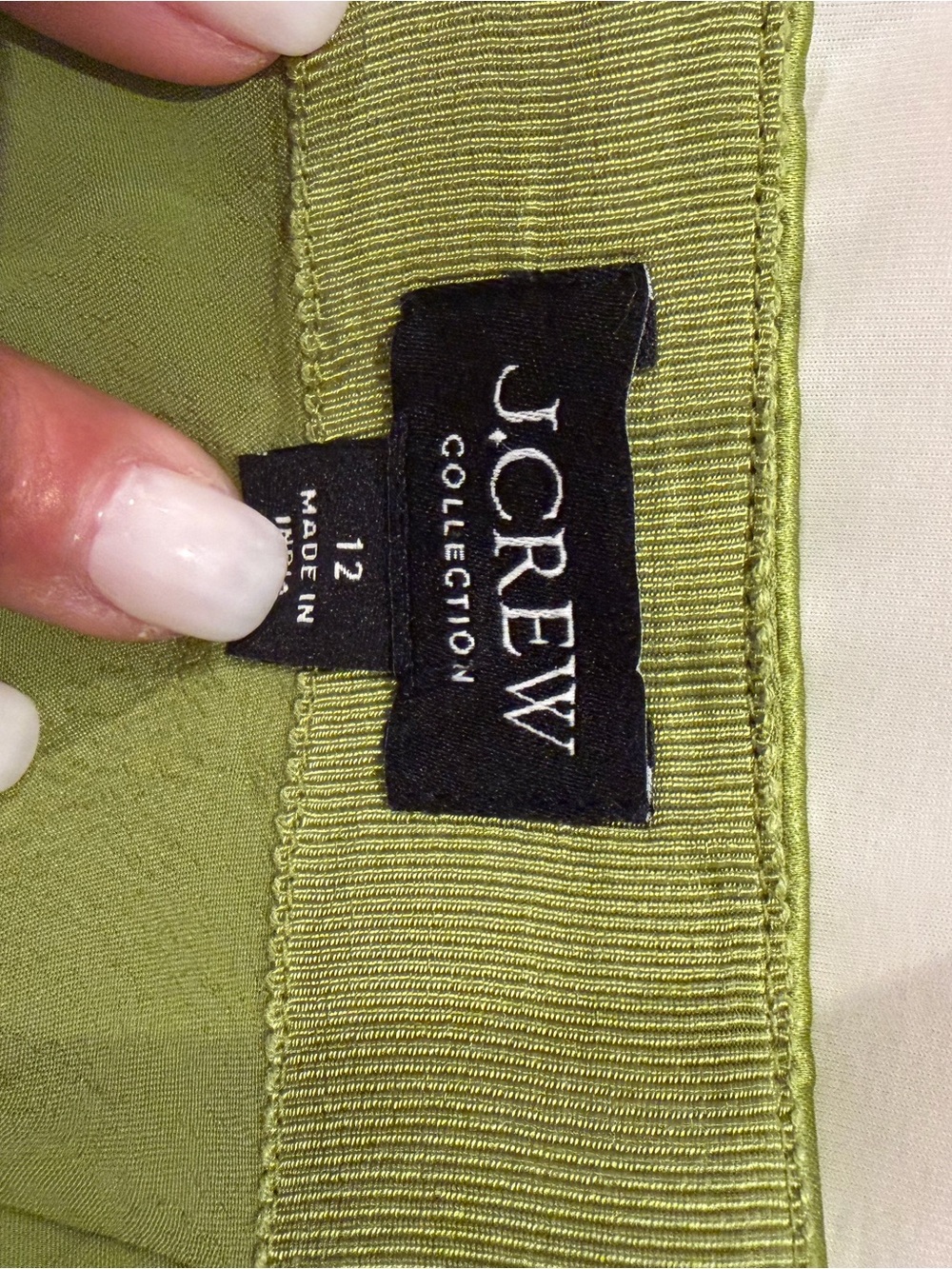 J. Crew Lime Green Embellished Mini Skirt - Picture 7 of 7